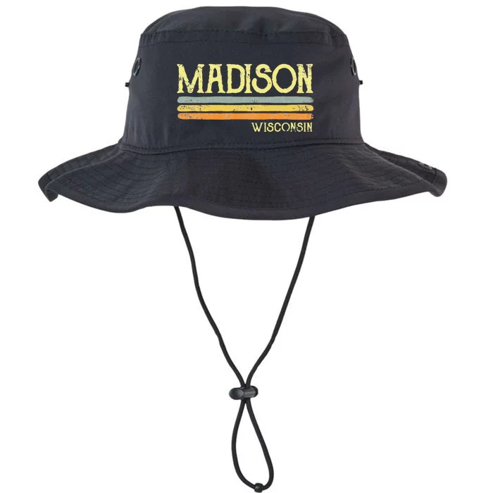 Vintage Madison Wisconsin Wi Love Gift Souvenir Legacy Cool Fit Booney Bucket Hat