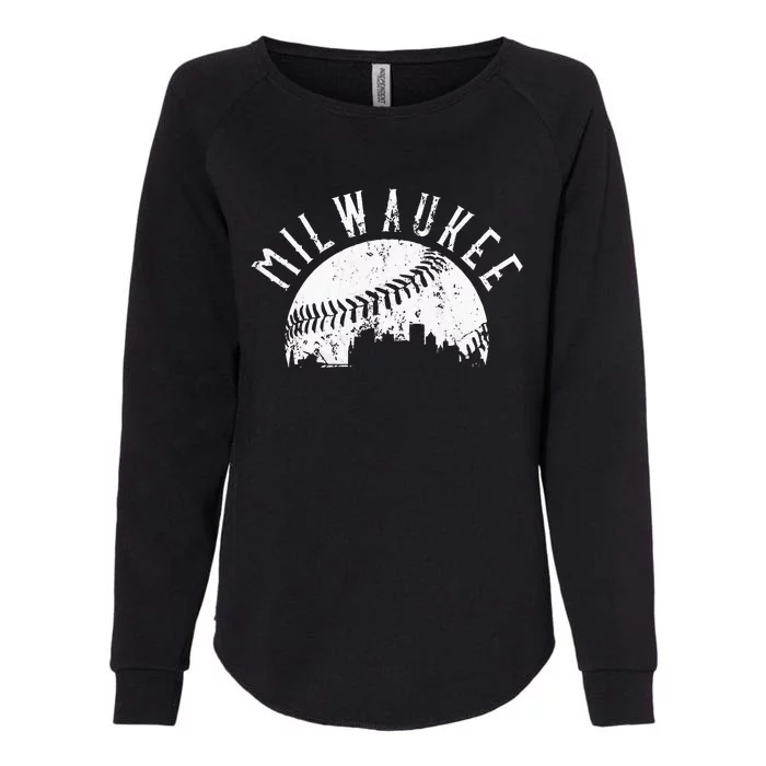 Vintage Milwaukee Wisconsin Skyline Apparel Womens California Wash Sweatshirt