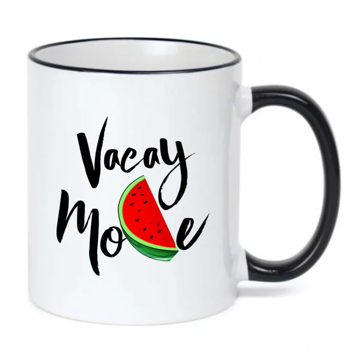 Vacay Mode Watermelon Tropical Summer Vibes Fruit Gift Black Color Changing Mug