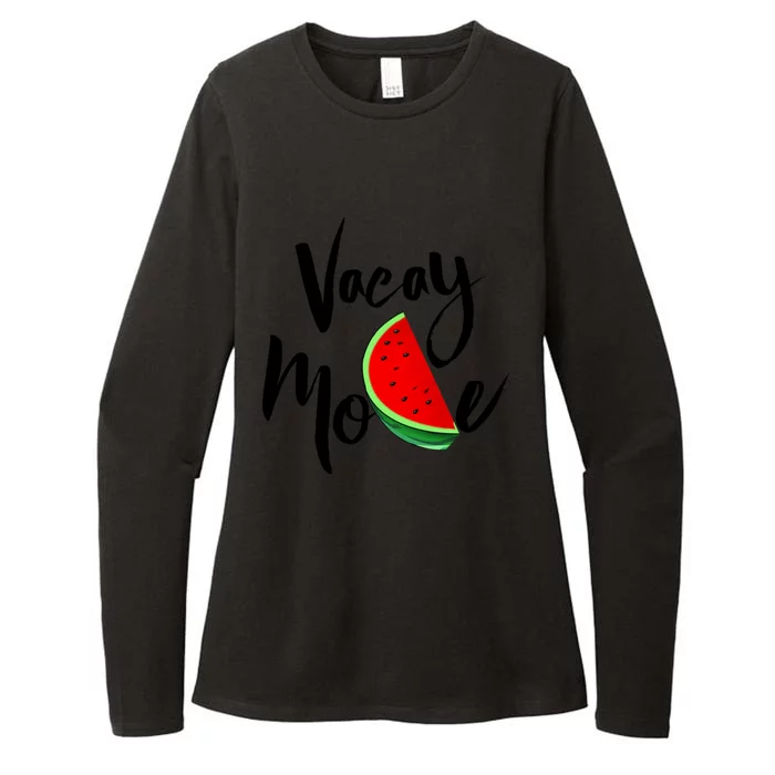 Vacay Mode Watermelon Tropical Summer Vibes Fruit Gift Womens CVC Long Sleeve Shirt