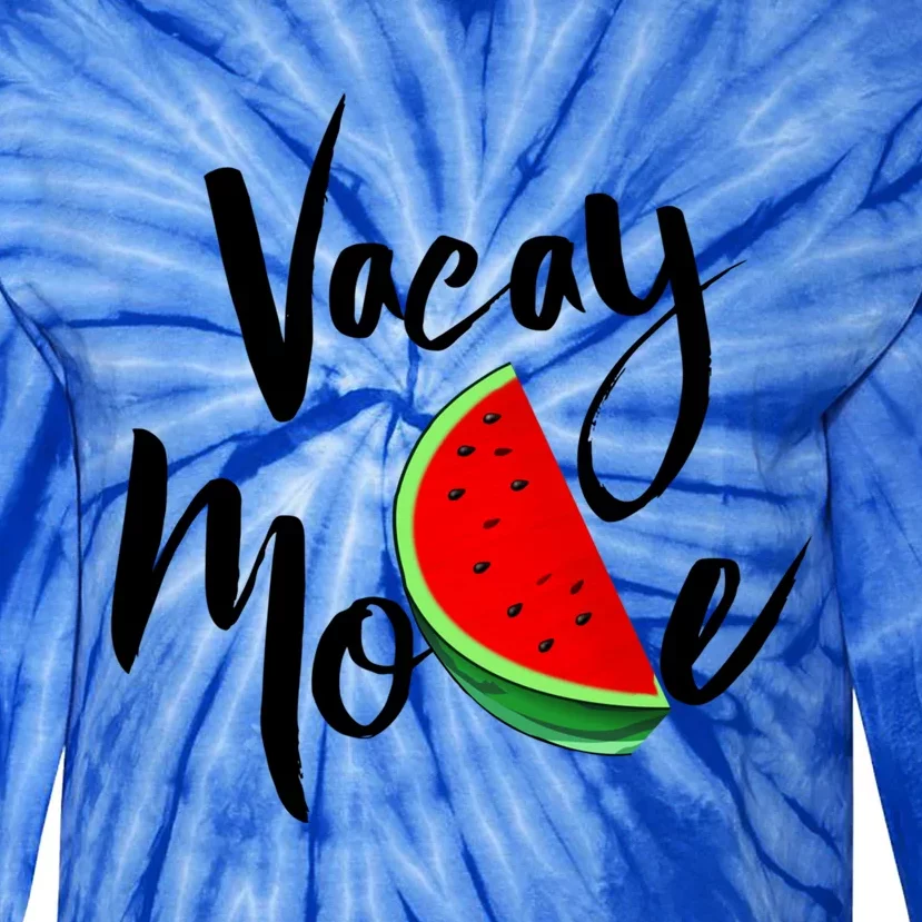 Vacay Mode Watermelon Tropical Summer Vibes Fruit Gift Tie-Dye Long Sleeve Shirt