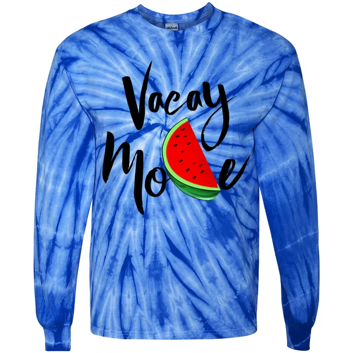 Vacay Mode Watermelon Tropical Summer Vibes Fruit Gift Tie-Dye Long Sleeve Shirt