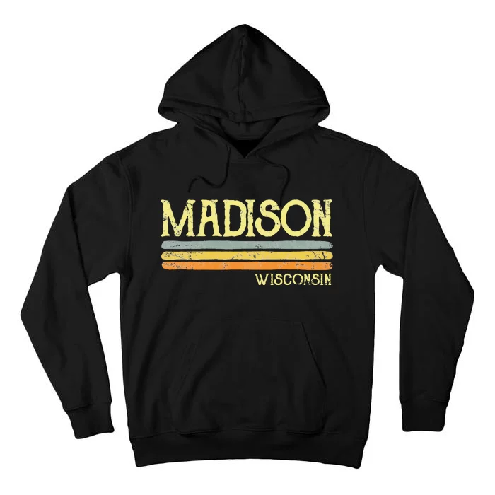 Vintage Madison Wisconsin Wi Love Gift Souvenir Tall Hoodie