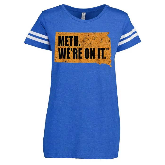 Vintage Meth WeRe On It South Dakota Anti Drugs Campaign Enza Ladies Jersey Football T-Shirt