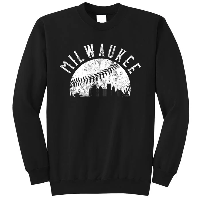 Vintage Milwaukee Wisconsin Skyline Apparel Tall Sweatshirt