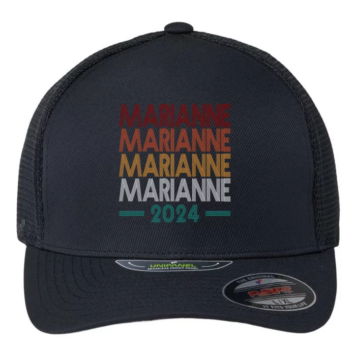 Vote Marianne Williamson Retro 2024 Flexfit Unipanel Trucker Cap