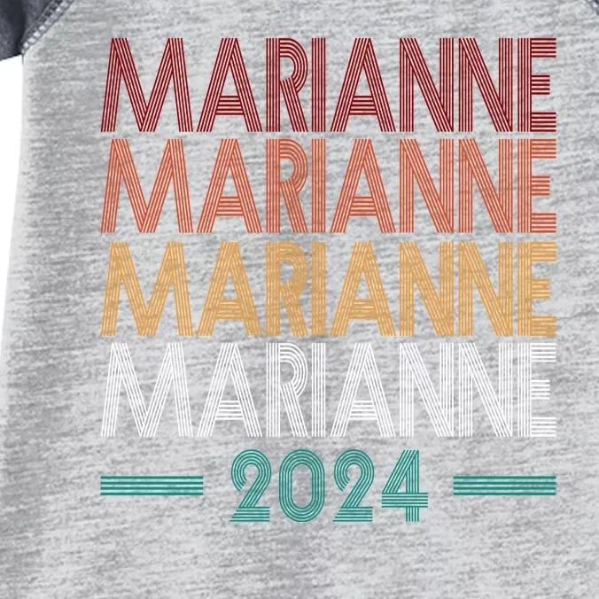 Vote Marianne Williamson Retro 2024 Infant Baby Jersey Bodysuit