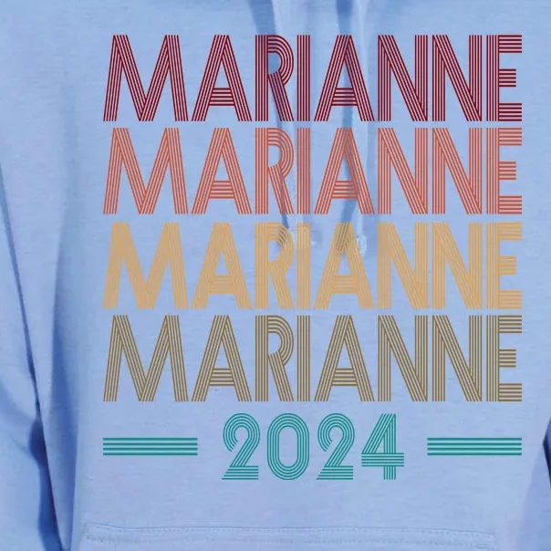 Vote Marianne Williamson Retro 2024 Unisex Surf Hoodie