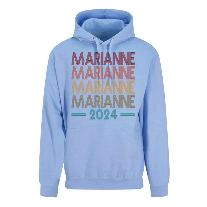 Vote Marianne Williamson Retro 2024 Unisex Surf Hoodie