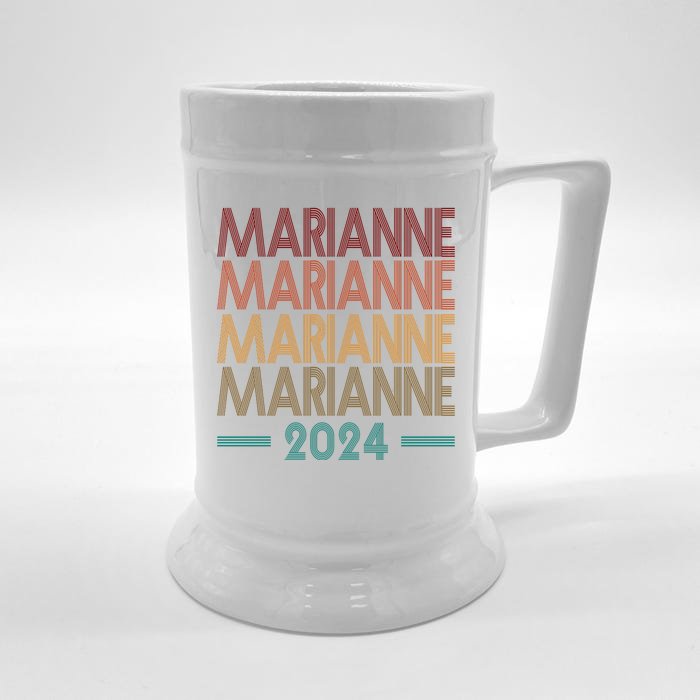 Vote Marianne Williamson Retro 2024 Front & Back Beer Stein