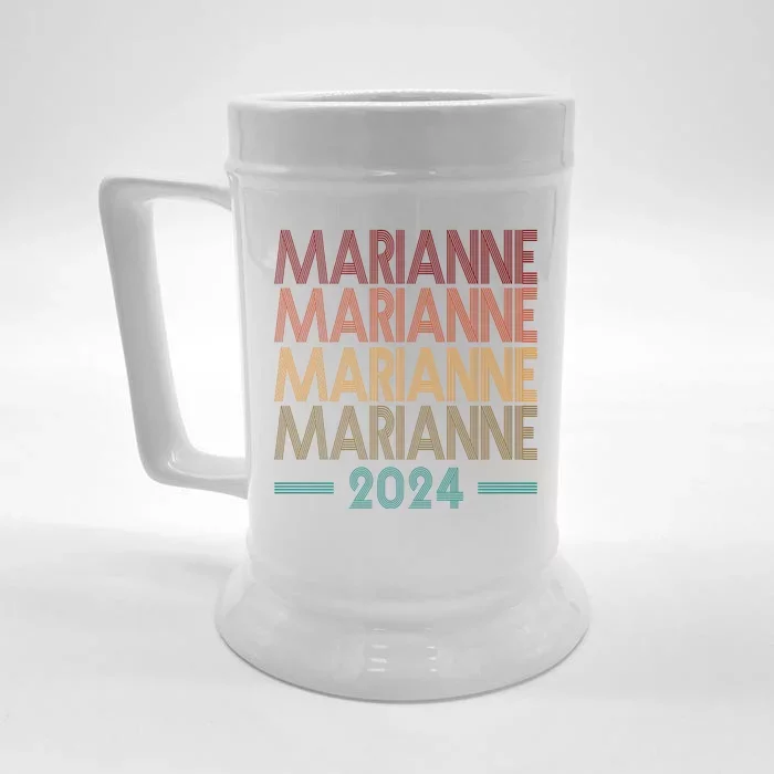 Vote Marianne Williamson Retro 2024 Front & Back Beer Stein