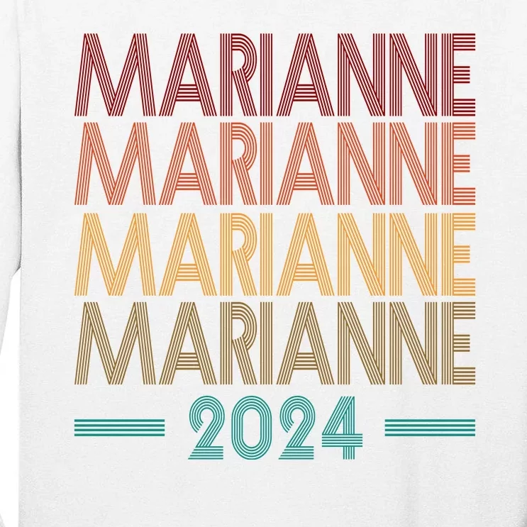 Vote Marianne Williamson Retro 2024 Tall Long Sleeve T-Shirt