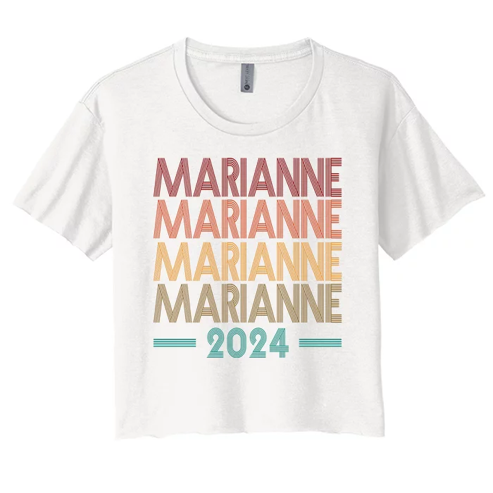 Vote Marianne Williamson Retro 2024 Women's Crop Top Tee