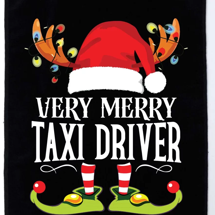 Very Merry Xmas Taxi Driver Matching Christmas Platinum Collection Golf Towel