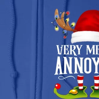 Very Merry Xmas Annoying Matching Christmas Gift Full Zip Hoodie