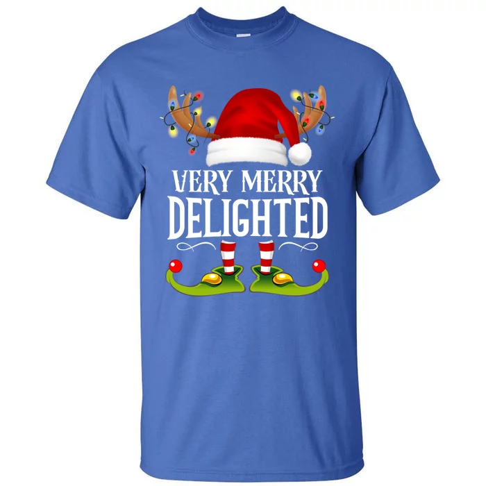 Very Merry Xmas Delighted Matching Christmas Funny Gift Tall T-Shirt