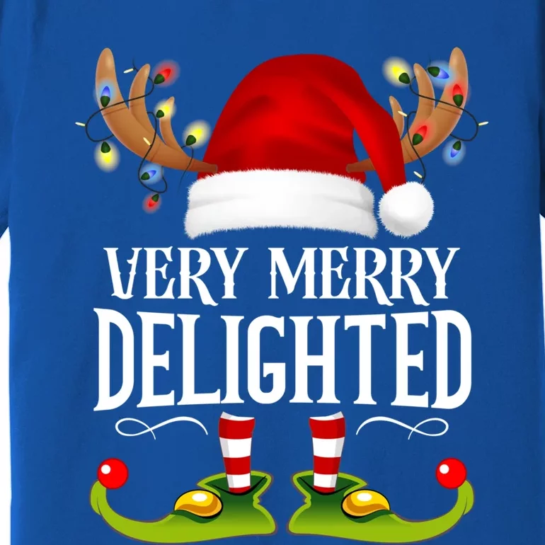 Very Merry Xmas Delighted Matching Christmas Funny Gift Premium T-Shirt