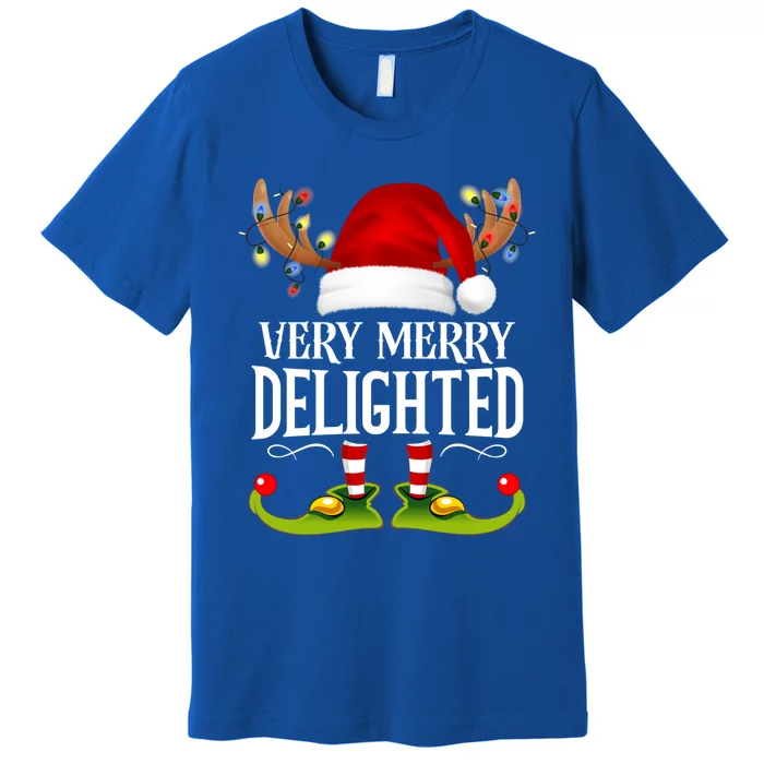 Very Merry Xmas Delighted Matching Christmas Funny Gift Premium T-Shirt