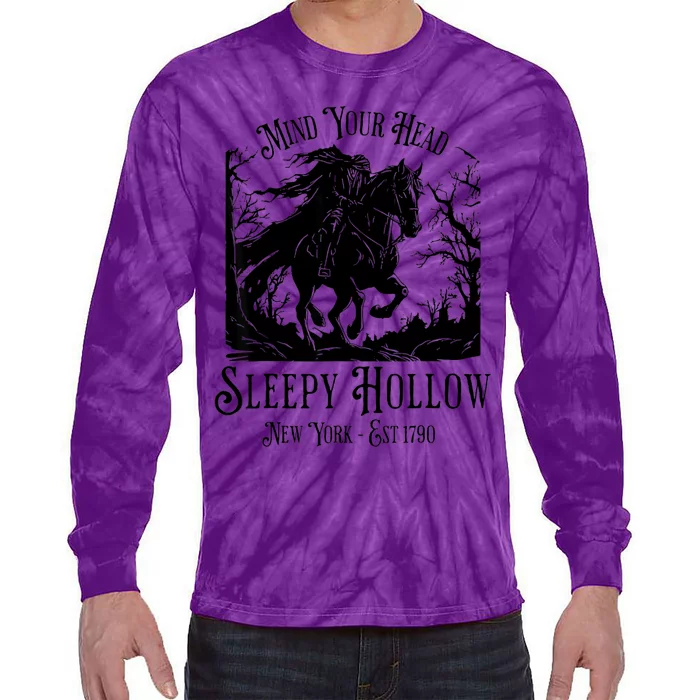 Vintage Mind Your Head Sleepy Hollow Headless Tie-Dye Long Sleeve Shirt