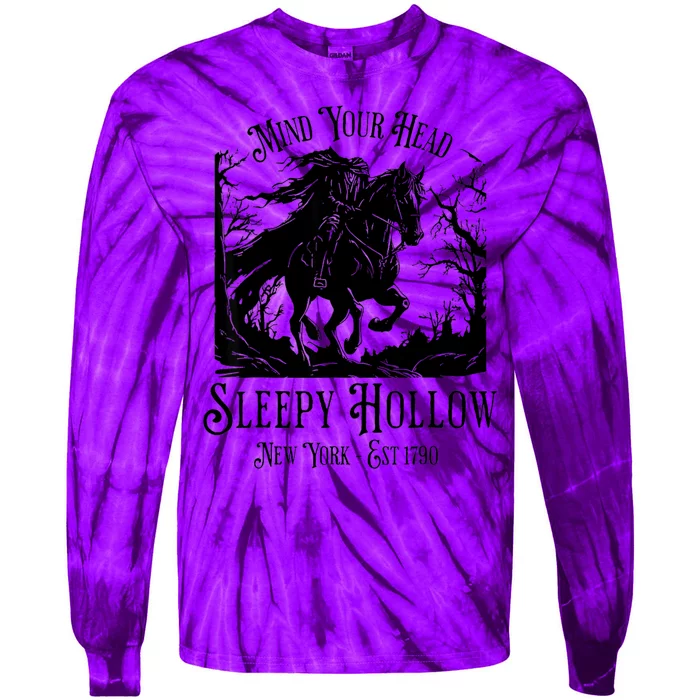 Vintage Mind Your Head Sleepy Hollow Headless Tie-Dye Long Sleeve Shirt