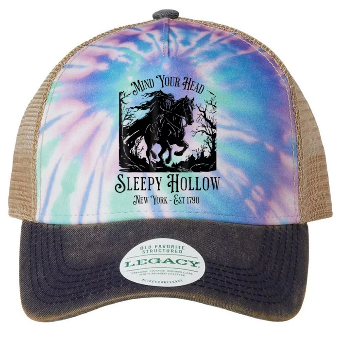 Vintage Mind Your Head Sleepy Hollow Headless Horseman Legacy Tie Dye Trucker Hat