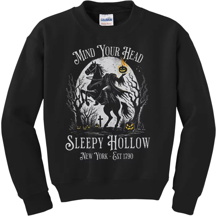 Vintage Mind Your Head Sleepy Hollow Headless Horseman Kids Sweatshirt