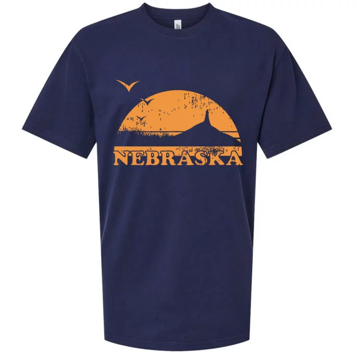 Vintage Nebraska 70s 80s Sunrise Ne Distressed Sueded Cloud Jersey T-Shirt