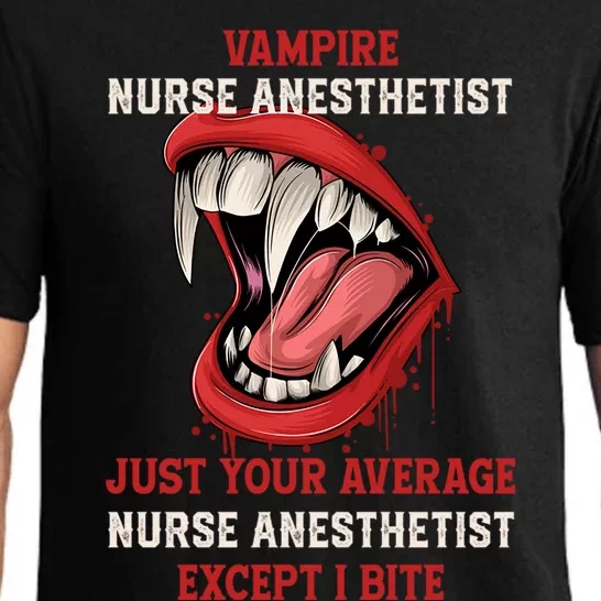 Vampire Nurse Anesthetist Halloween Crna Scary Gift Pajama Set