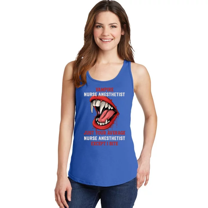 Vampire Nurse Anesthetist Halloween Crna Scary Gift Ladies Essential Tank