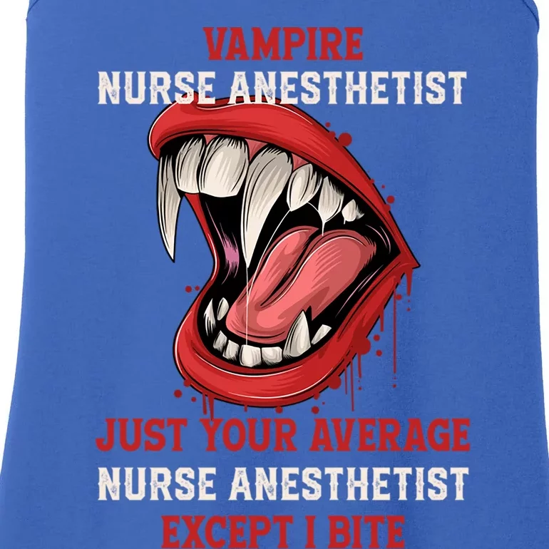 Vampire Nurse Anesthetist Halloween Crna Scary Gift Ladies Essential Tank