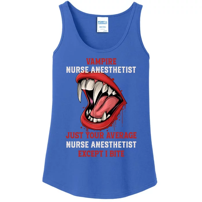 Vampire Nurse Anesthetist Halloween Crna Scary Gift Ladies Essential Tank