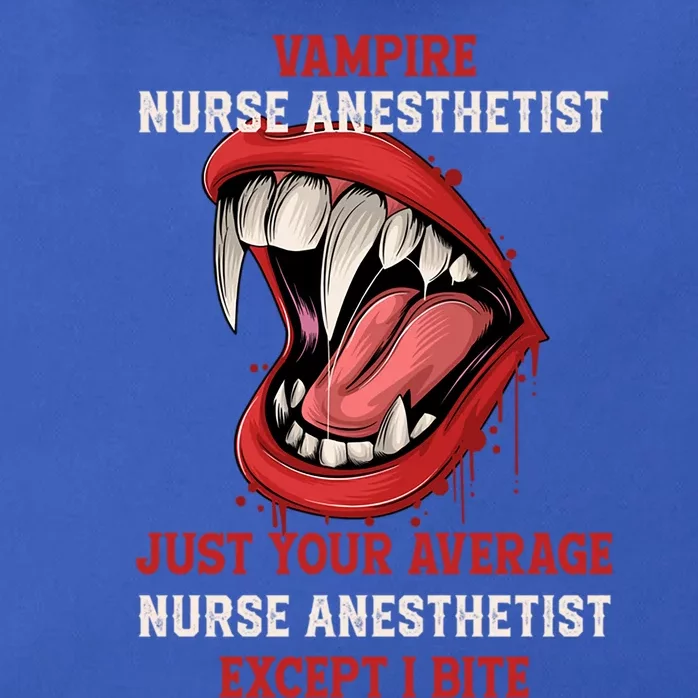 Vampire Nurse Anesthetist Halloween Crna Scary Gift Zip Tote Bag