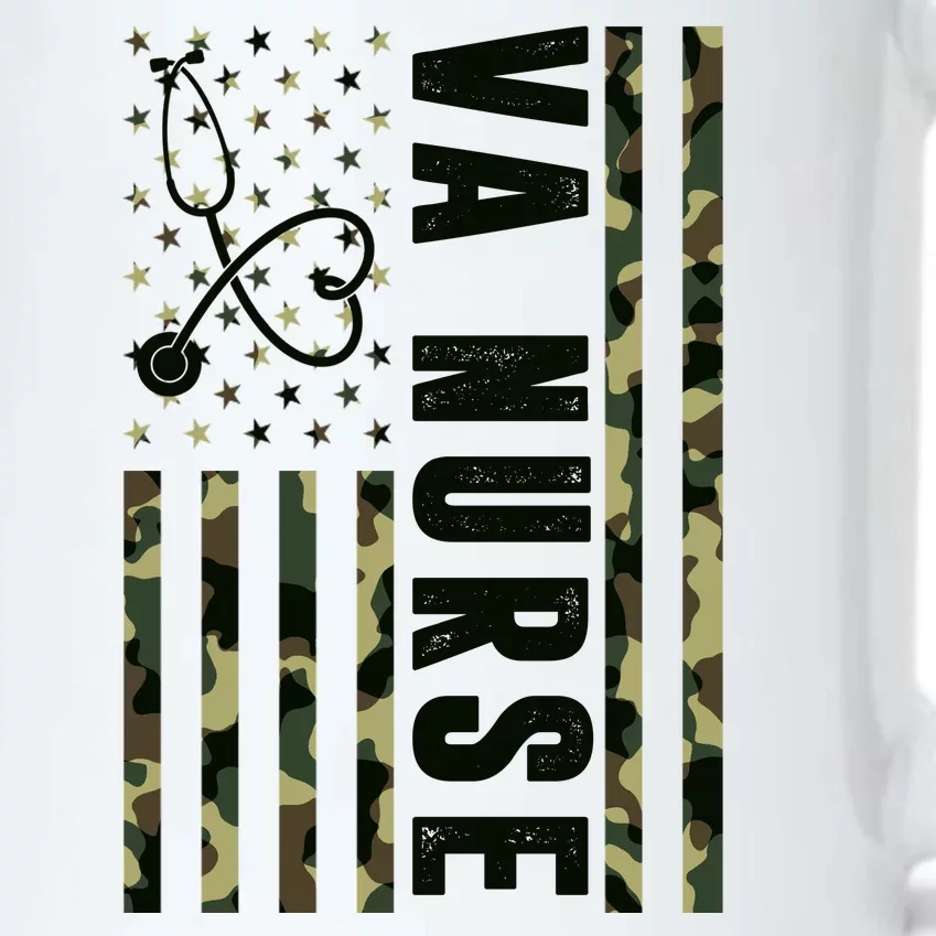 VA Nurse Army USA Flag Black Color Changing Mug