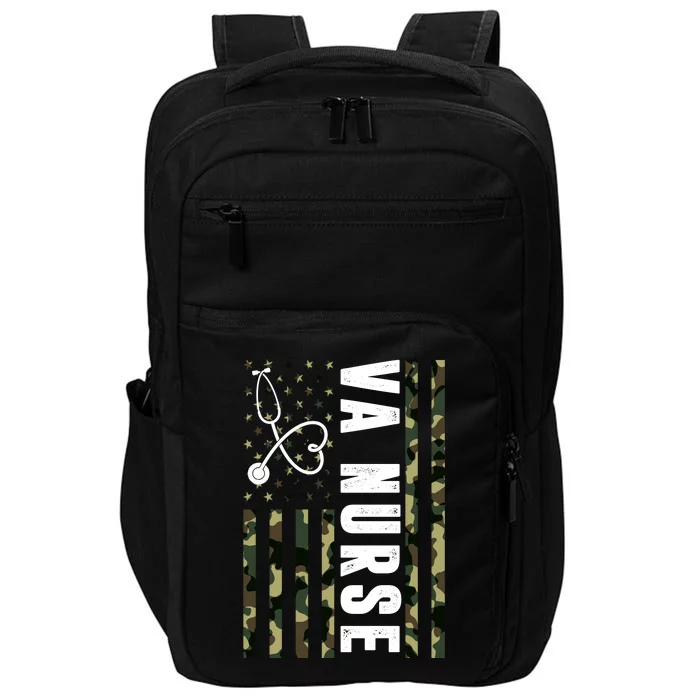 VA Nurse Army USA Flag Impact Tech Backpack