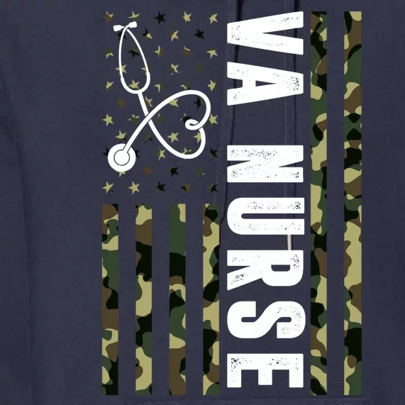 VA Nurse Army USA Flag Premium Hoodie