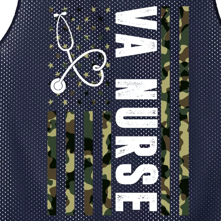 VA Nurse Army USA Flag Mesh Reversible Basketball Jersey Tank