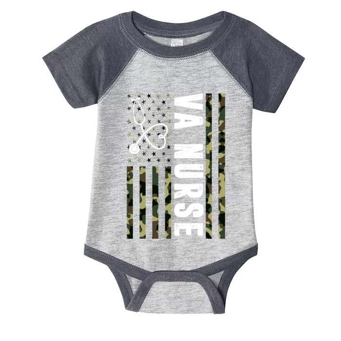 VA Nurse Army USA Flag Infant Baby Jersey Bodysuit