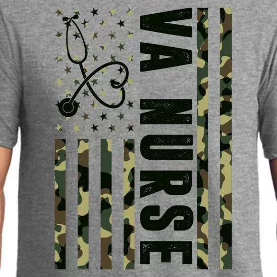 VA Nurse Army USA Flag Pajama Set