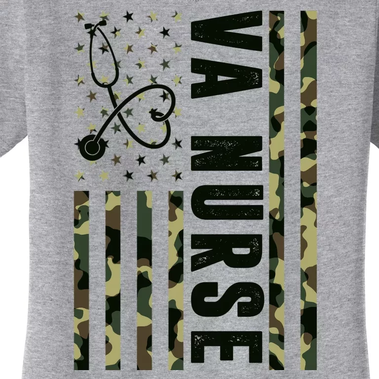 VA Nurse Army USA Flag Women's T-Shirt