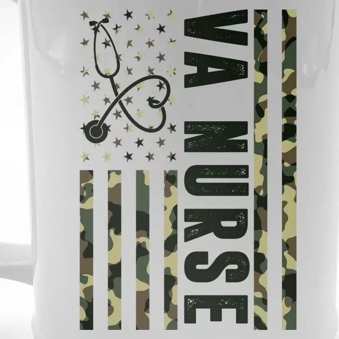 VA Nurse Army USA Flag Front & Back Beer Stein