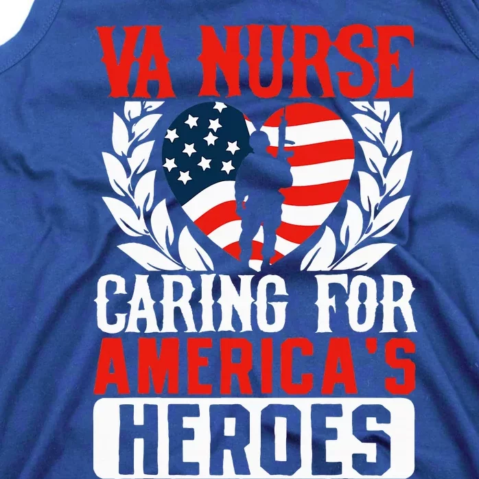 Va Nurse Americas Heros Merica Us Flag Patriot Tank Top