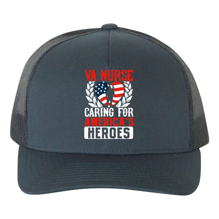 Va Nurse Americas Heros Merica Us Flag Patriot Yupoong Adult 5-Panel Trucker Hat