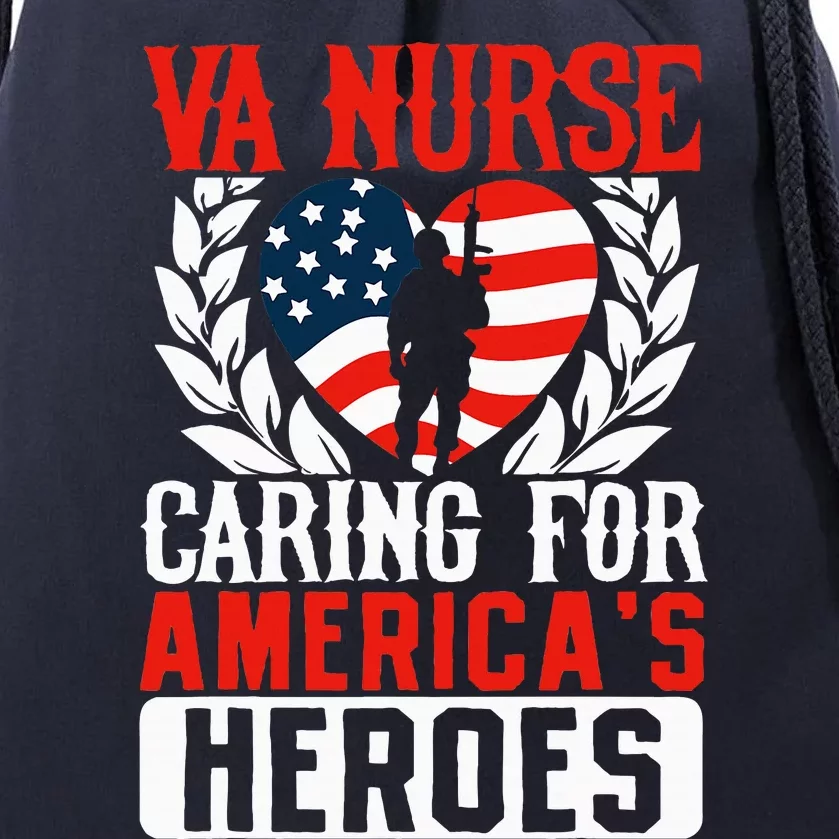 Va Nurse Americas Heros Merica Us Flag Patriot Drawstring Bag