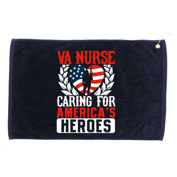 Va Nurse Americas Heros Merica Us Flag Patriot Grommeted Golf Towel