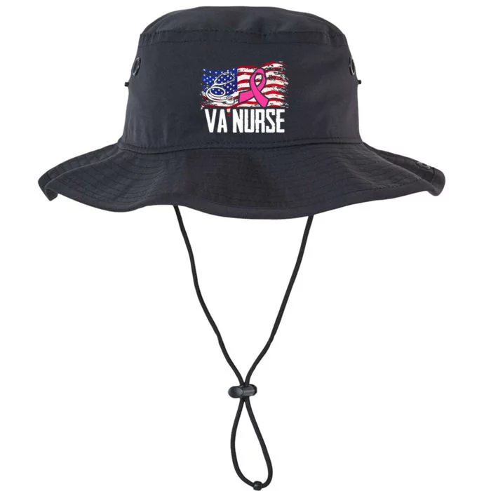 VA Nurse American Flag Breast Cancer Awareness Cool Nursing Legacy Cool Fit Booney Bucket Hat