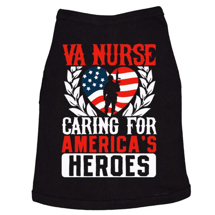 Va Nurse Americas Heros Merica US Flag Patriot Veterans Day Doggie Tank