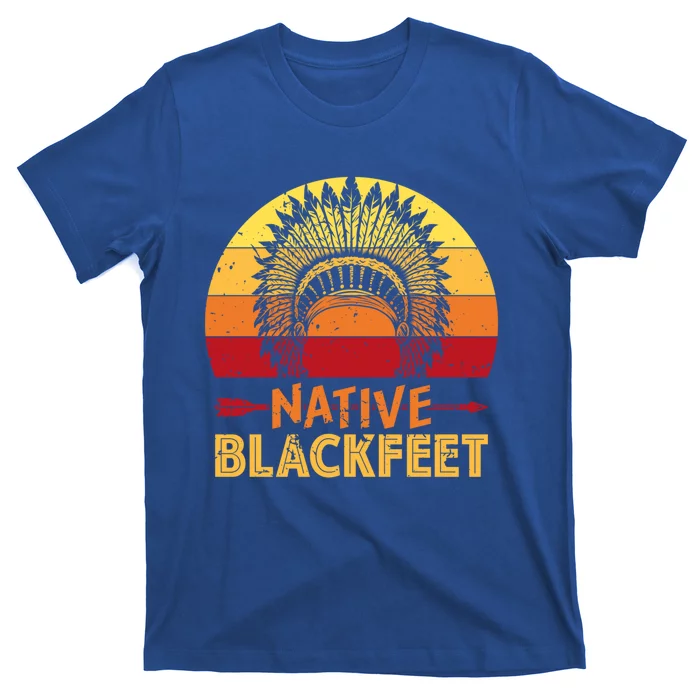 Vintage Native Blackfeet Native Pride American Indian Tribe Meaningful Gift T-Shirt