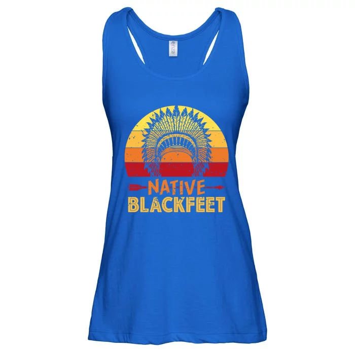 Vintage Native Blackfeet Native Pride American Indian Tribe Meaningful Gift Ladies Essential Flowy Tank