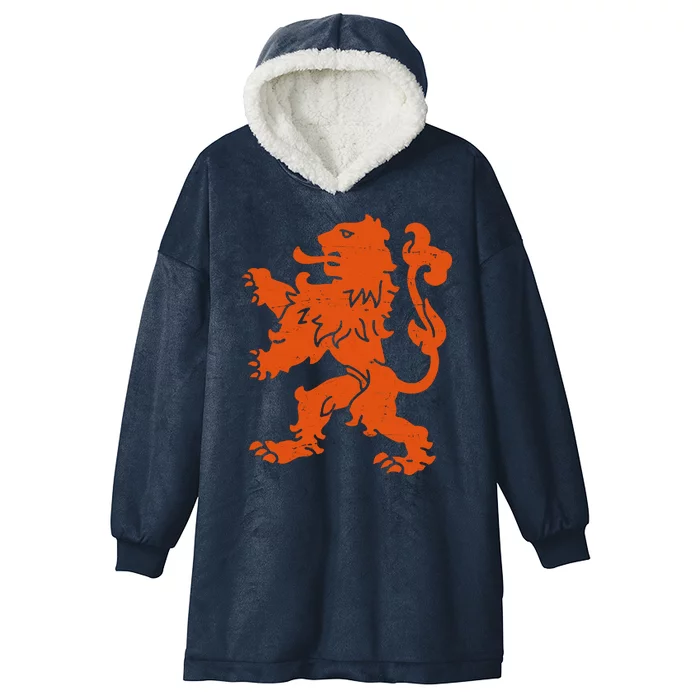 Vintage Netherlands Crest Logo Hooded Wearable Blanket