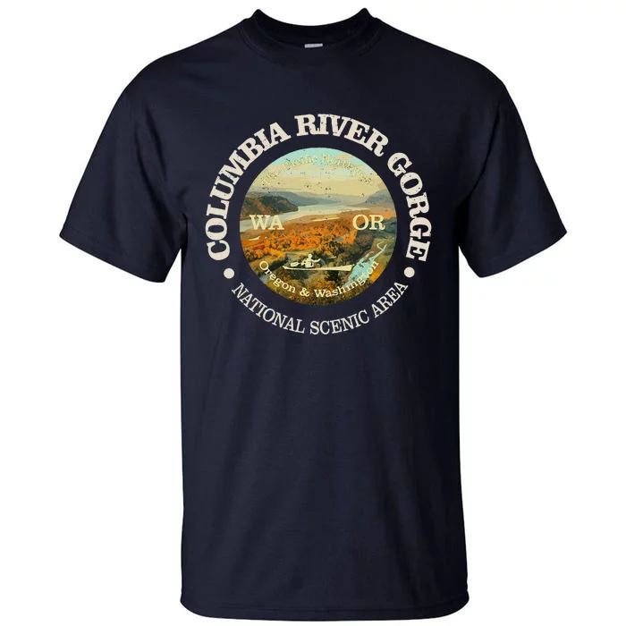 Vintage Nature Columbia River Gorge Mountain Hiking Tall T-Shirt